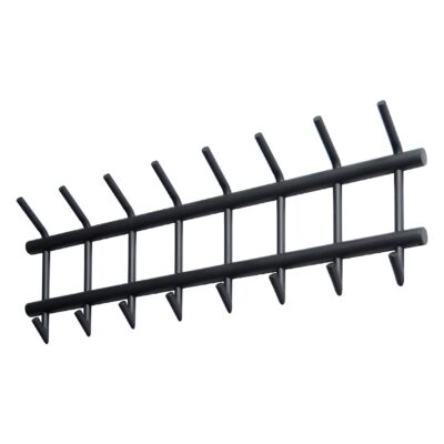 industriële wandkapstok met 16 haken afbeelding 1