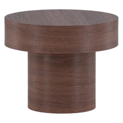 lage ronde bijzettafel Kelna bruin MDF afbeelding 1