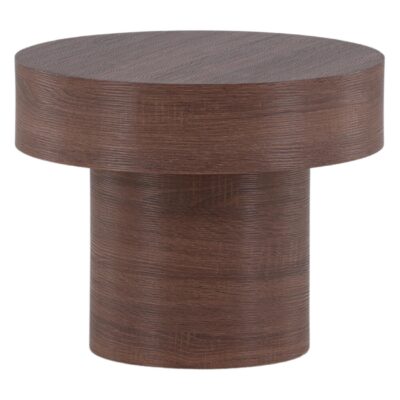 lage ronde bijzettafel Kelna bruin MDF afbeelding 2