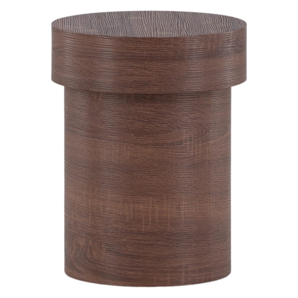 ronde bijzettafel Kelna bruin MDF afbeelding 1