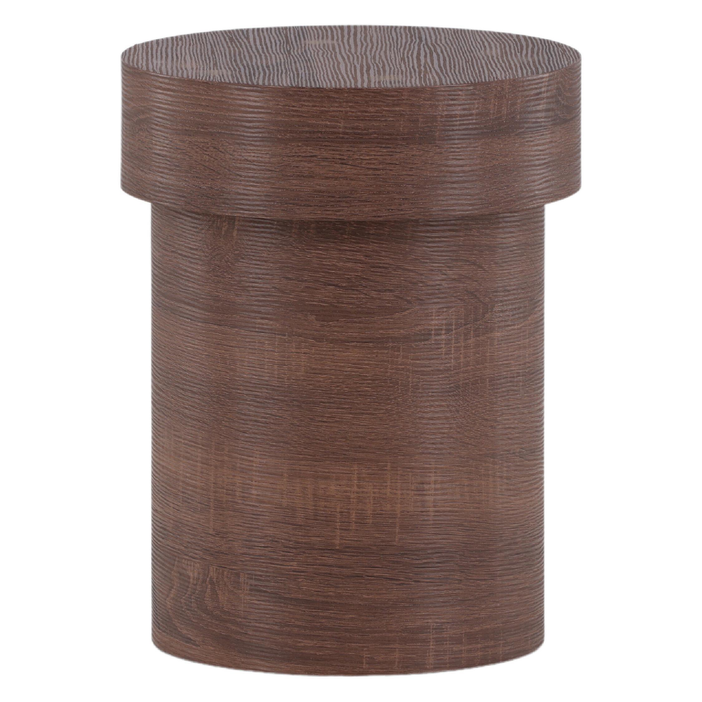 ronde bijzettafel Kelna bruin MDF afbeelding 1