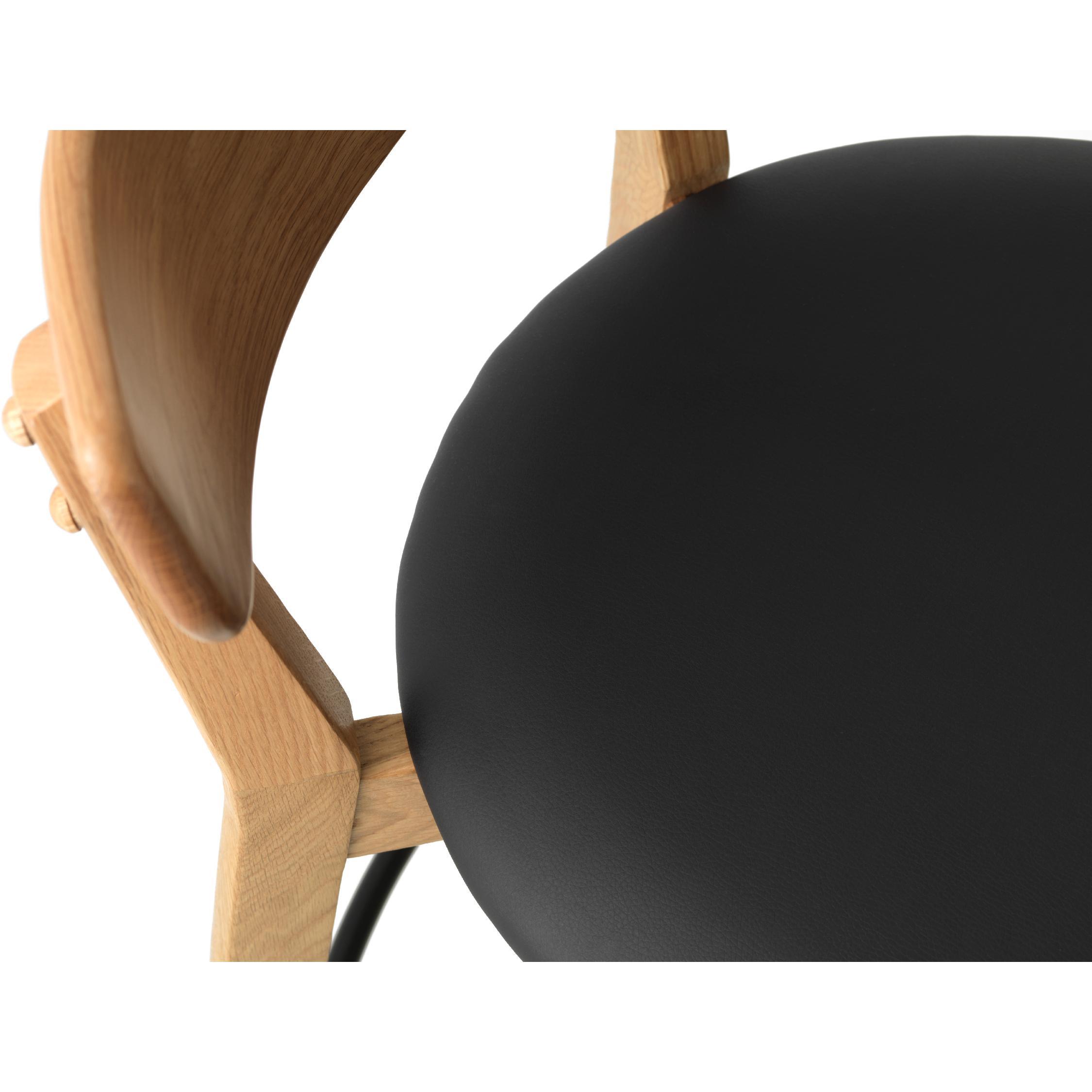 Karo barstoel eikenhout zwart afbeelding 5