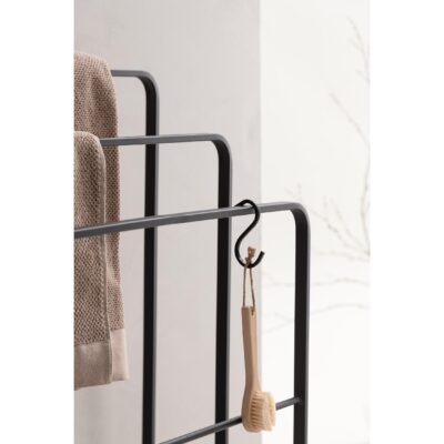 zwart stalen handdoekrek vrijstaand afbeelding 9