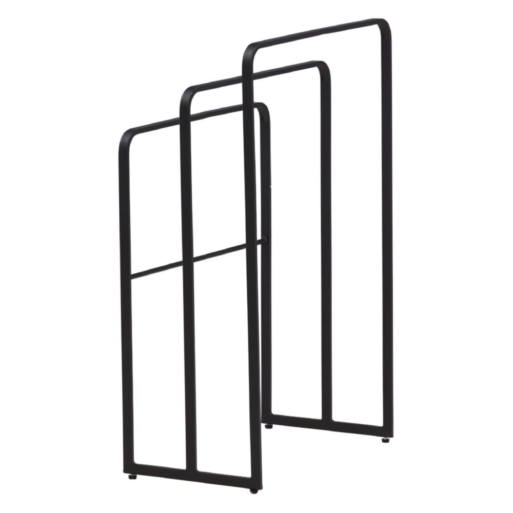 zwart stalen handdoekrek vrijstaand afbeelding 5