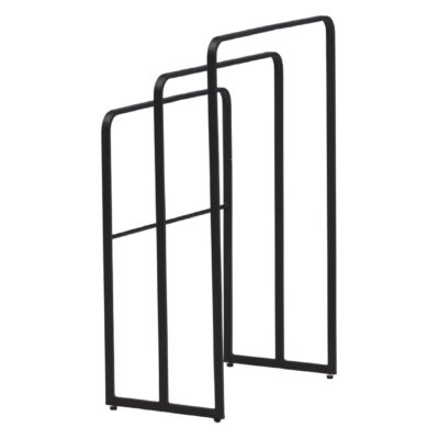 zwart stalen handdoekrek vrijstaand afbeelding 5