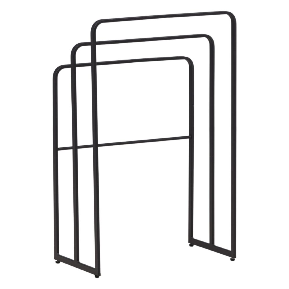 zwart stalen handdoekrek vrijstaand afbeelding 6