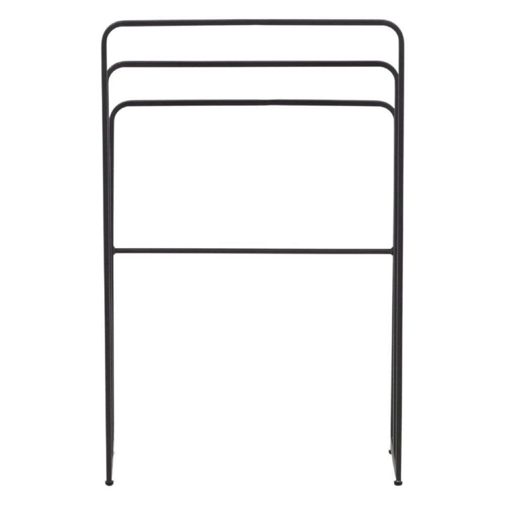 zwart stalen handdoekrek vrijstaand afbeelding 7