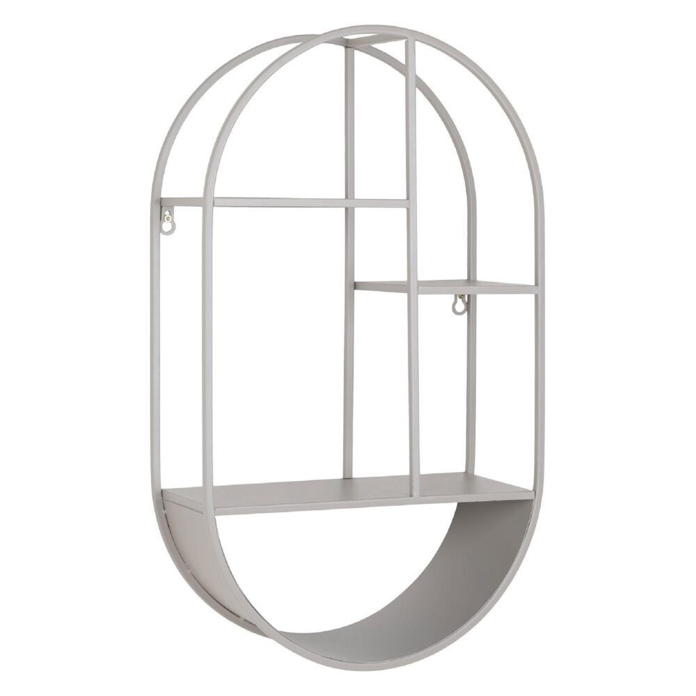 ovale stalen wandplank grijs afbeelding 3