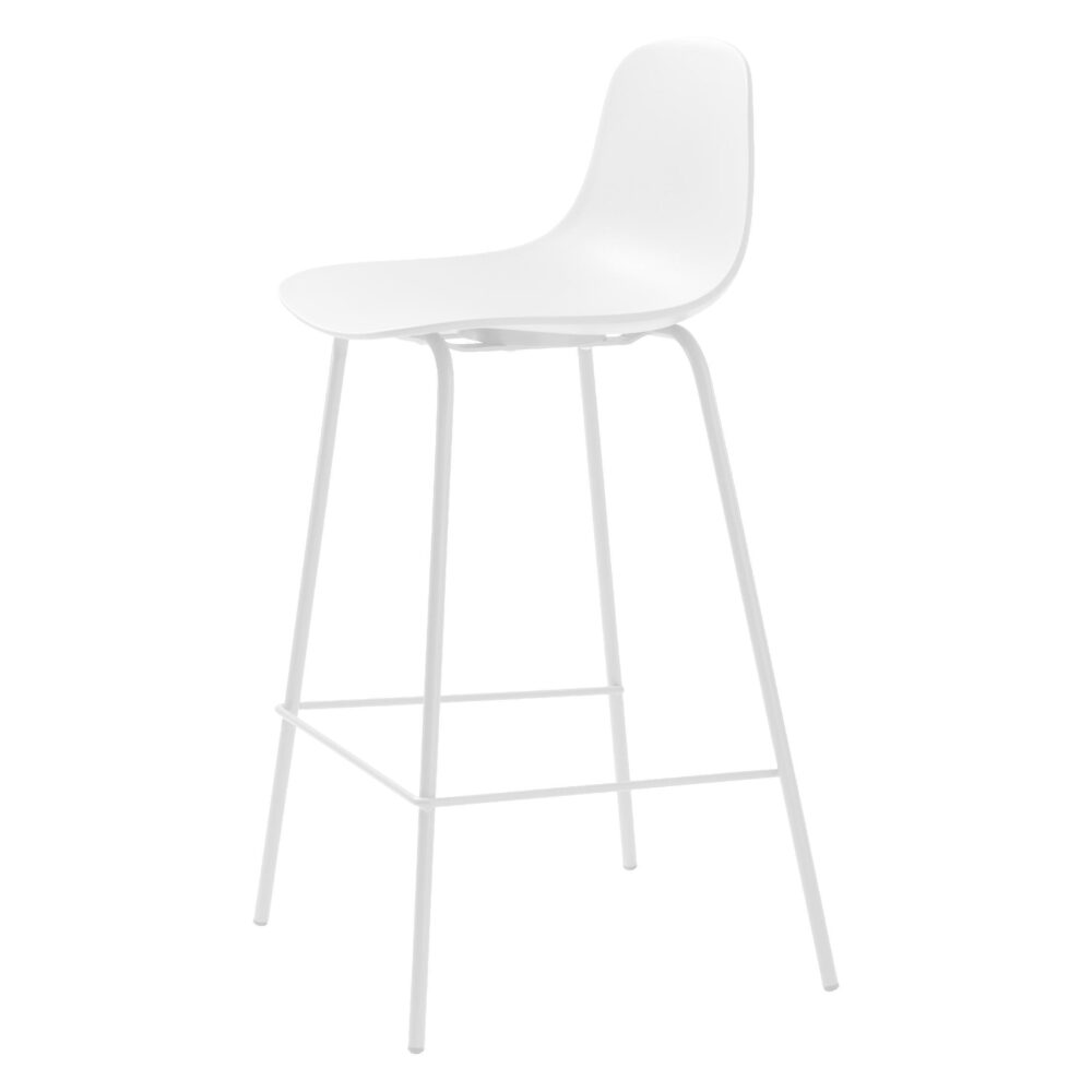 witte barstoelen Zoey met rugleuning afbeelding 1