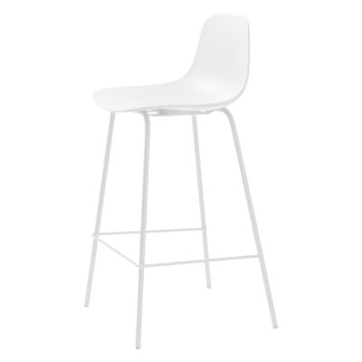 witte barstoelen Zoey met rugleuning afbeelding 1