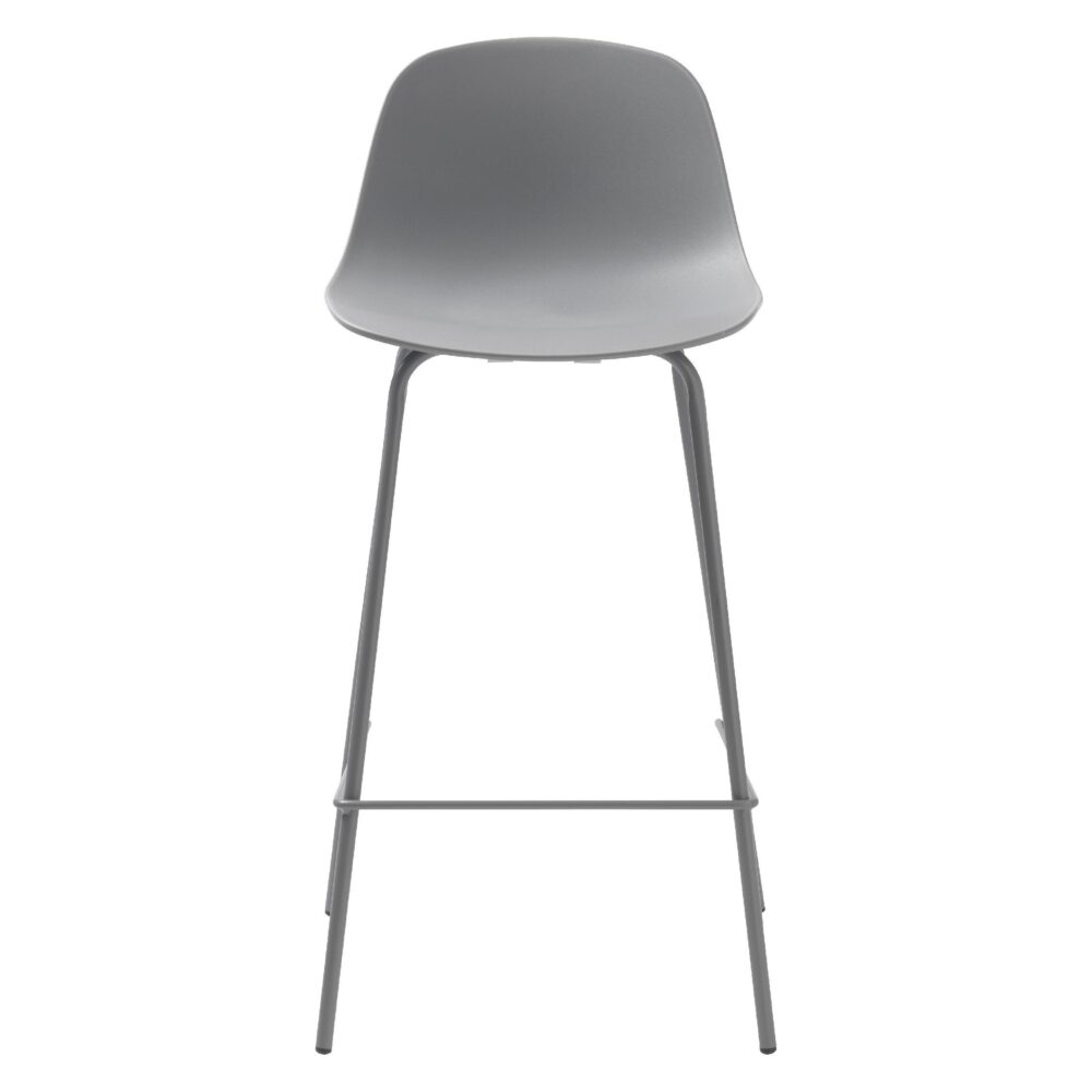 Zoey barstoelen met rugleuning grijs afbeelding 2