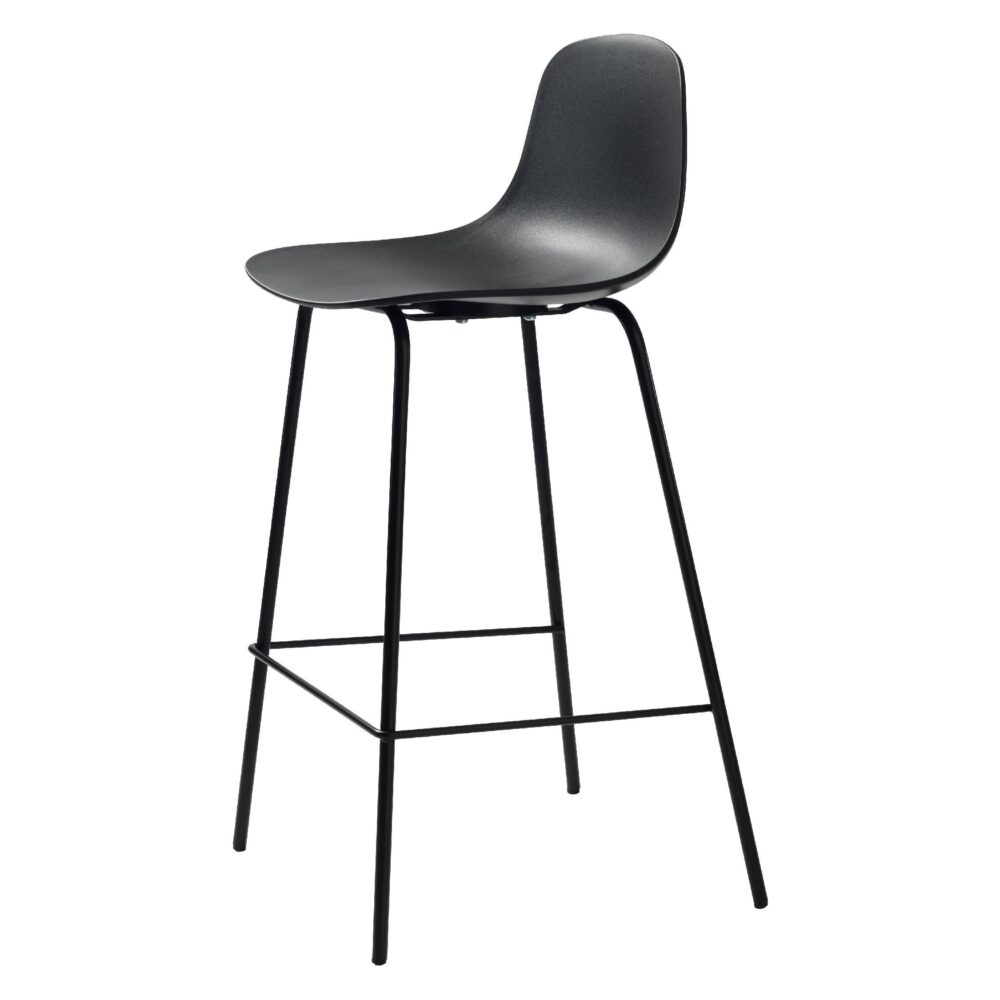 zwarte barstoelen Zoey met rugleuning afbeelding 1