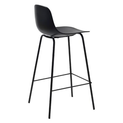 zwarte barstoelen Zoey met rugleuning afbeelding 4