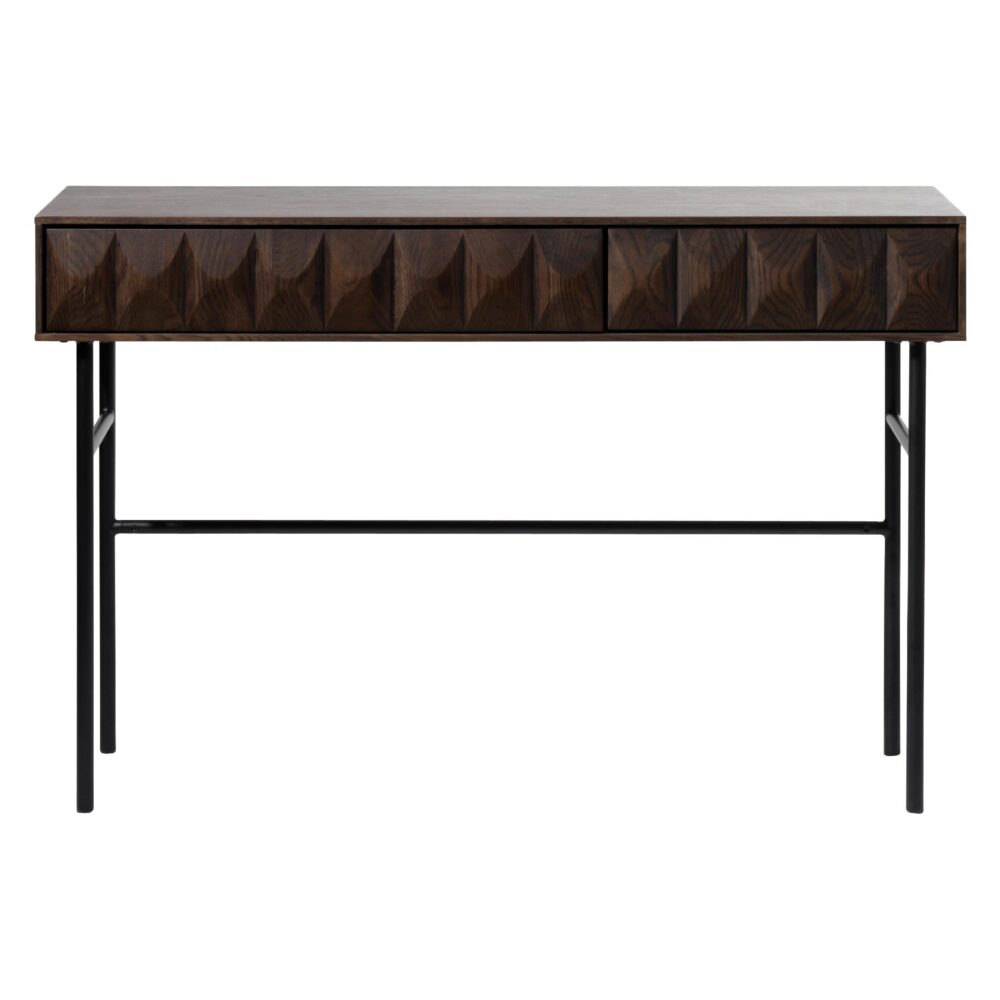 donker eiken sidetable Svenn met lades afbeelding 1