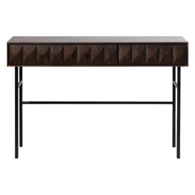 donker eiken sidetable Svenn met lades afbeelding 1