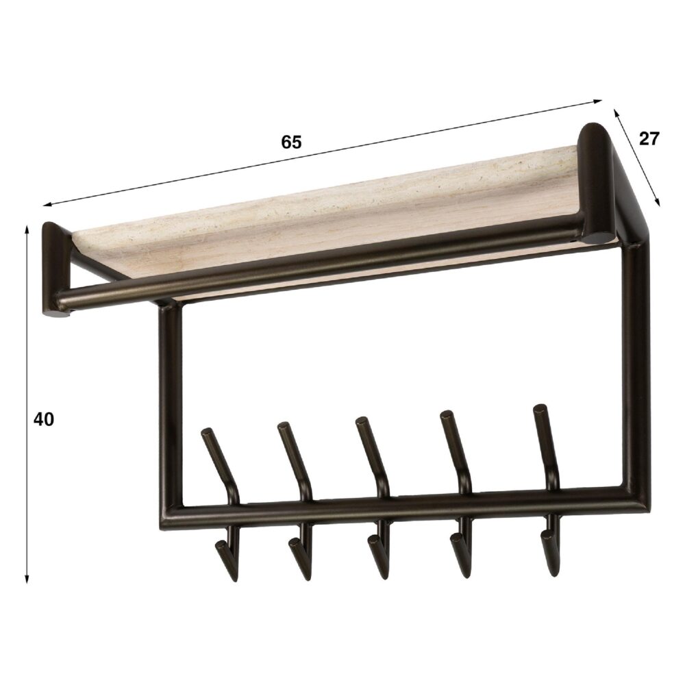 wandkapstok met hoedenplank Marin afbeelding 2