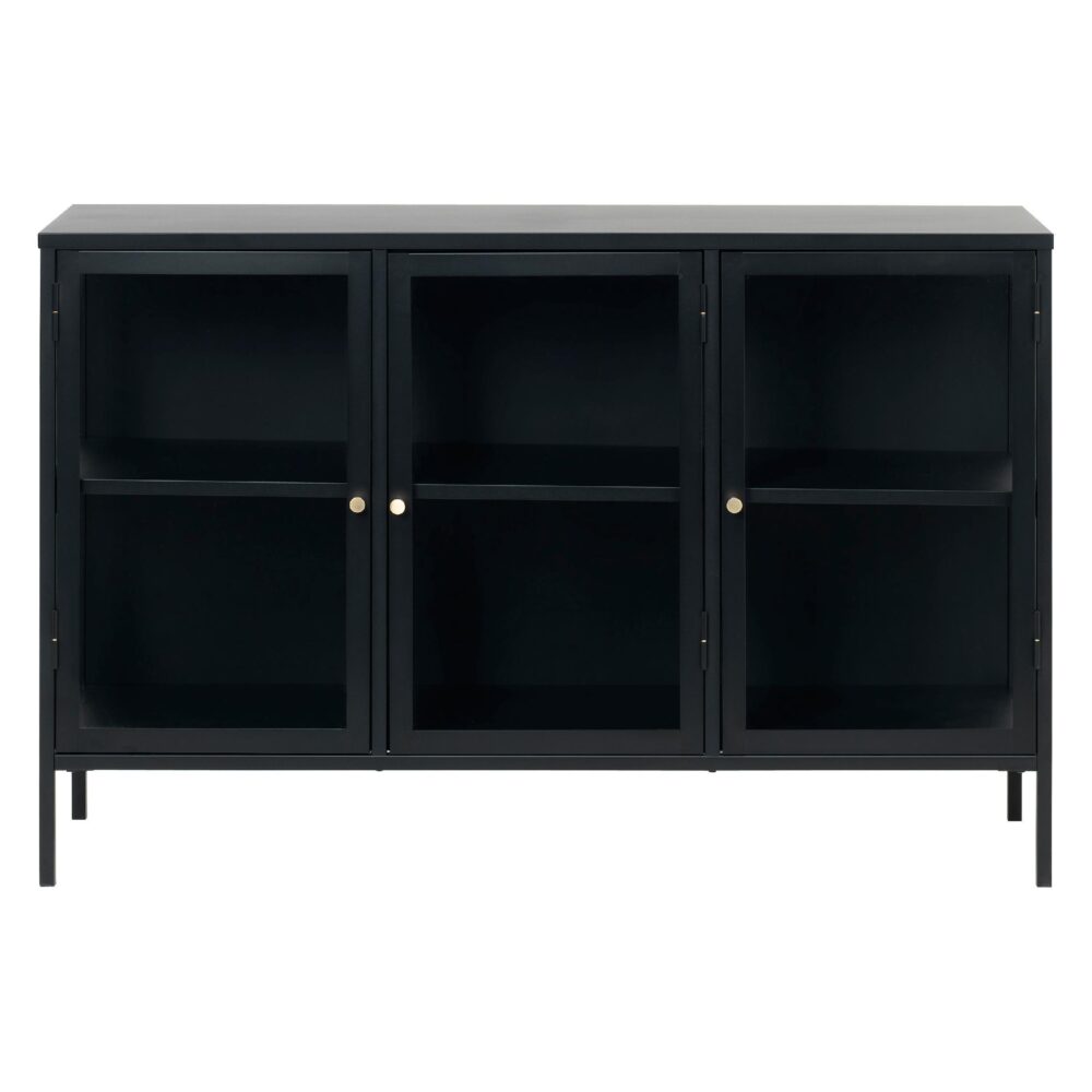 metalen dressoir Maja met glazen deuren zwart afbeelding 1