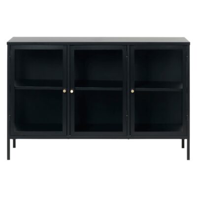 metalen dressoir Maja met glazen deuren zwart afbeelding 1
