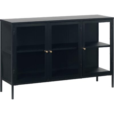metalen dressoir Maja met glazen deuren zwart afbeelding 7