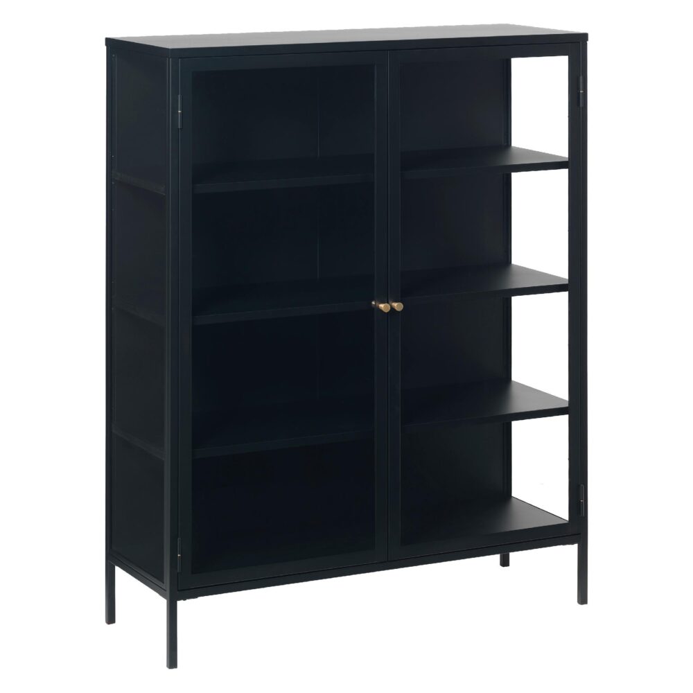 zwarte metalen vitrinekast Maja afbeelding 2