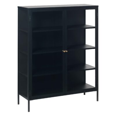 zwarte metalen vitrinekast Maja afbeelding 2