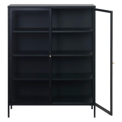 zwarte metalen vitrinekast Maja afbeelding 3