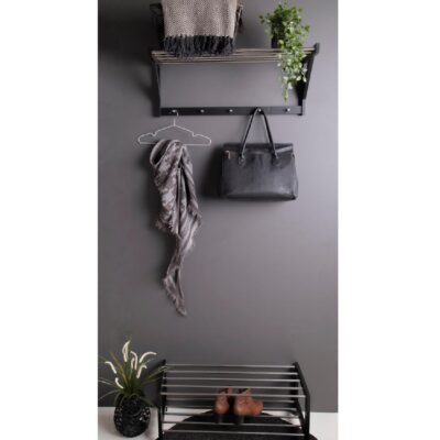 zwart houten schoenenrek 2 lagen afbeelding 6