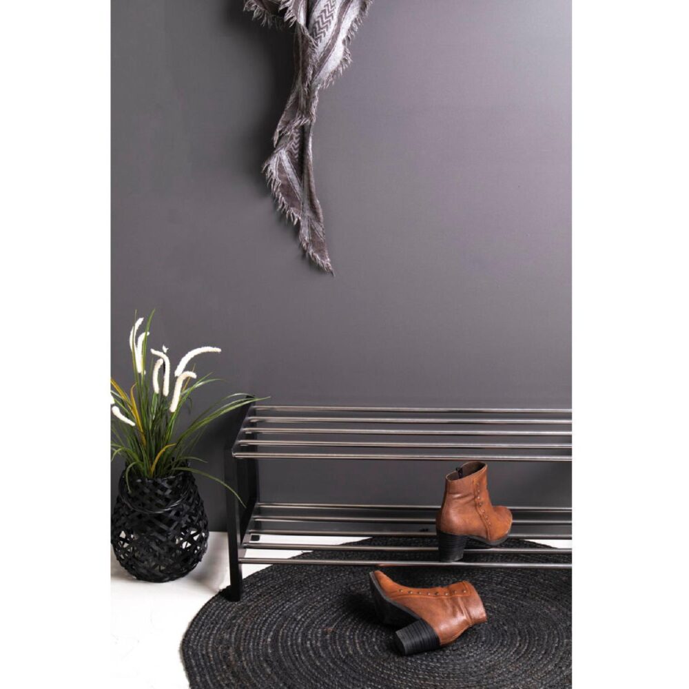 zwart houten schoenenrek 2 lagen afbeelding 7