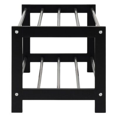 zwart houten schoenenrek 2 lagen afbeelding 3