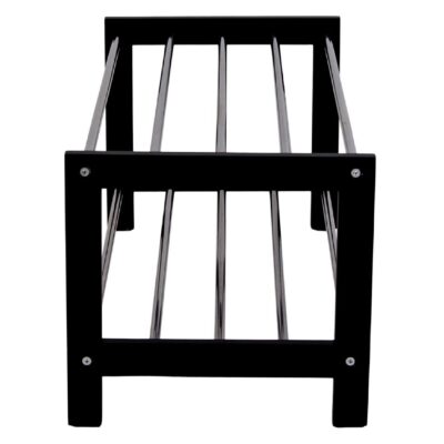 zwart houten schoenenrek 2 lagen afbeelding 4