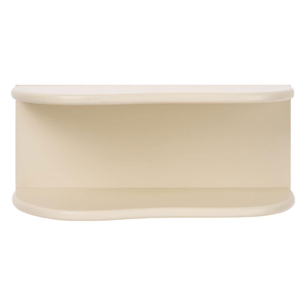 beige dubbele wandplank 44 cm afbeelding 1