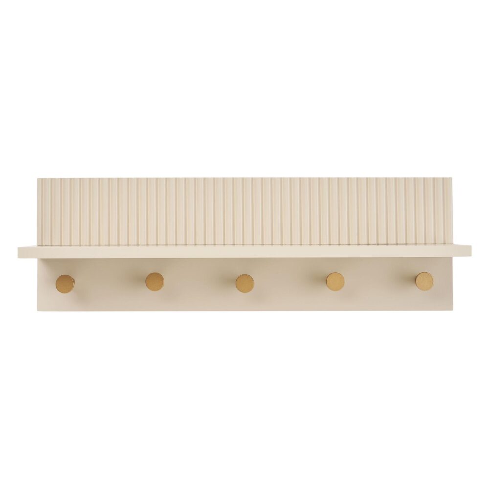 beige wandrek met haken afbeelding 1