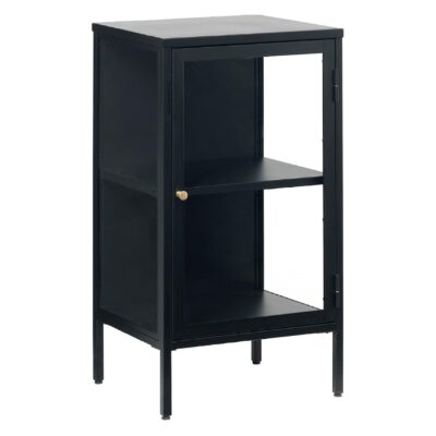 metalen dressoir Maja zwart met glazen deur afbeelding 2