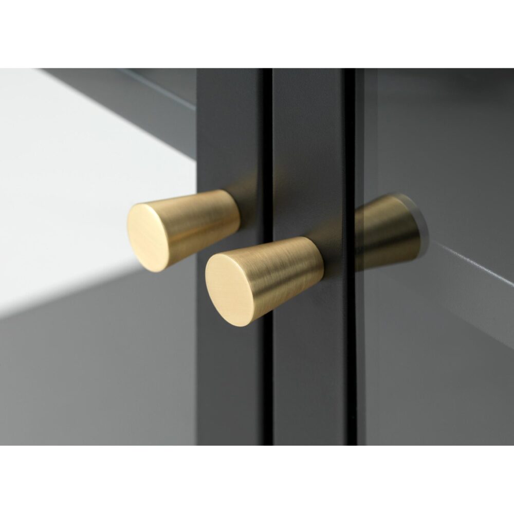 metalen dressoir Maja zwart met glazen deur afbeelding 7