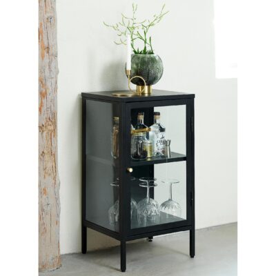 metalen dressoir Maja zwart met glazen deur afbeelding 8