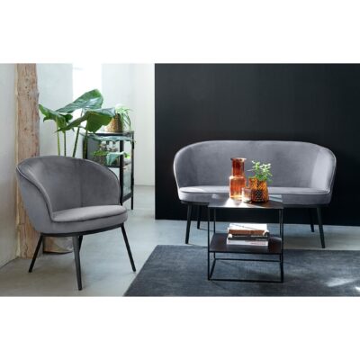 metalen dressoir Maja zwart met glazen deur afbeelding 9