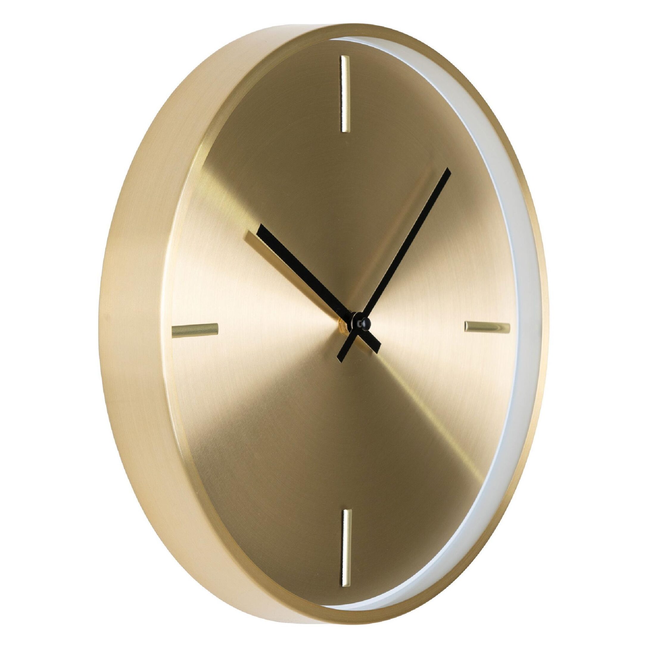 LW Collection Moderne gouden Klok 80cm - Grote industriële wandklok