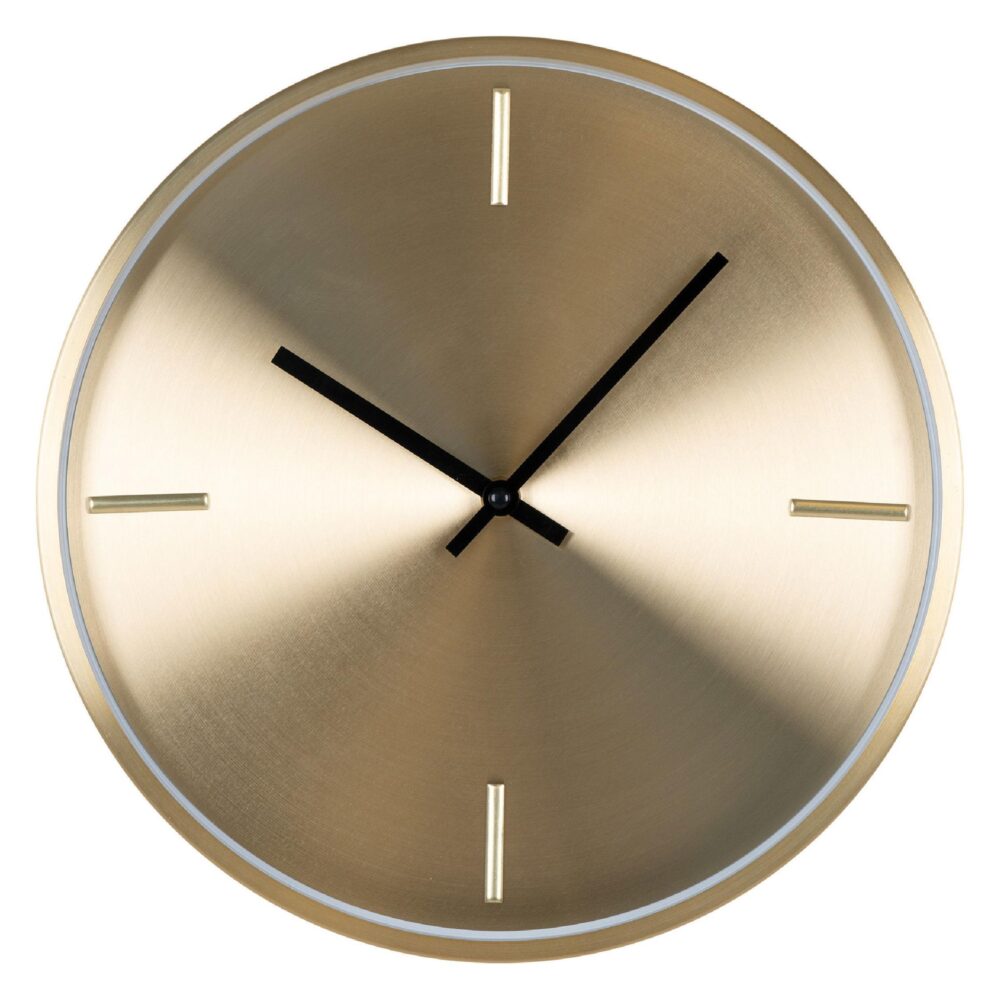 gouden geruisloze wandklok 30 cm afbeelding 1