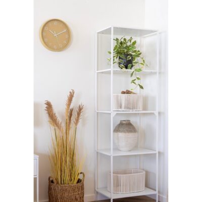 okergele stille wandklok 30 cm afbeelding 3