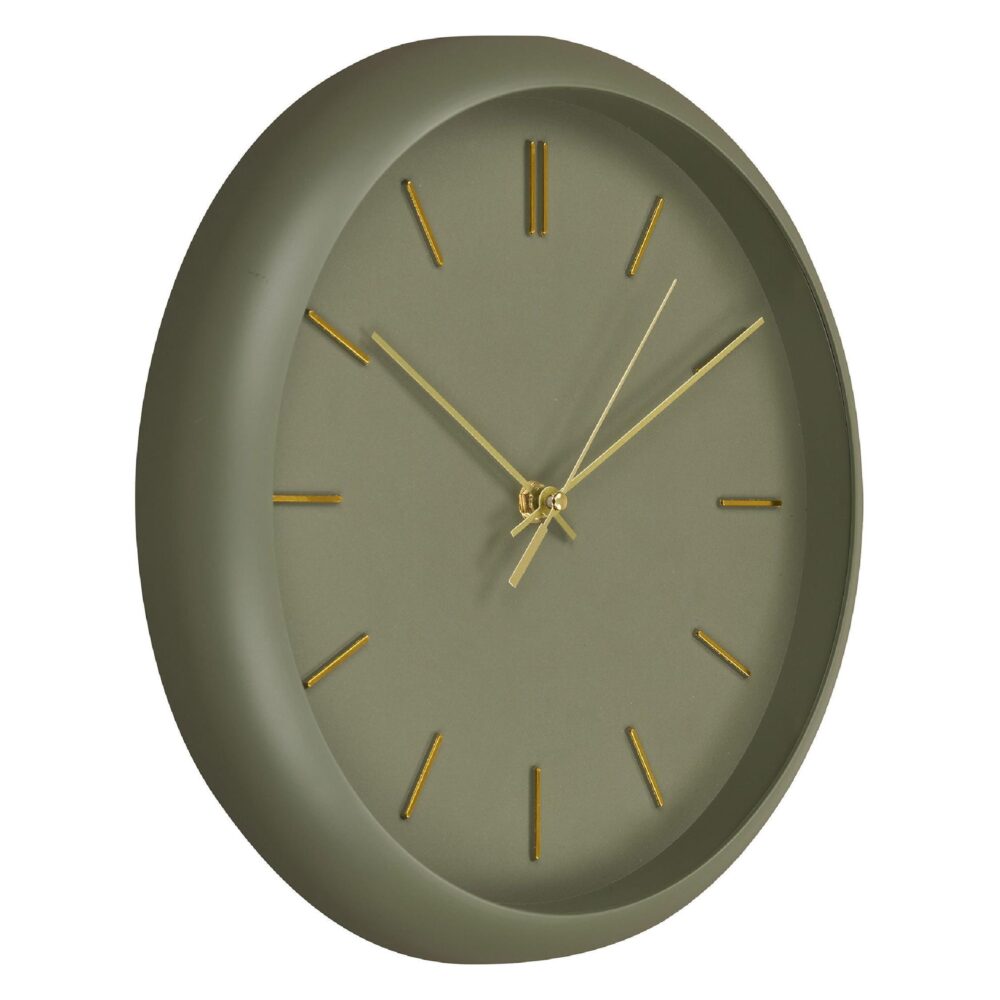 groene geruisloze wandklok 30 cm afbeelding 2