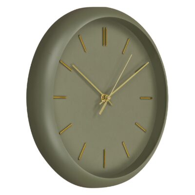 groene geruisloze wandklok 30 cm afbeelding 2