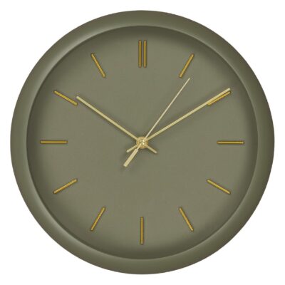 groene geruisloze wandklok 30 cm afbeelding 1