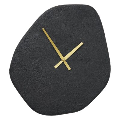 zwarte organische design wandklok afbeelding 1