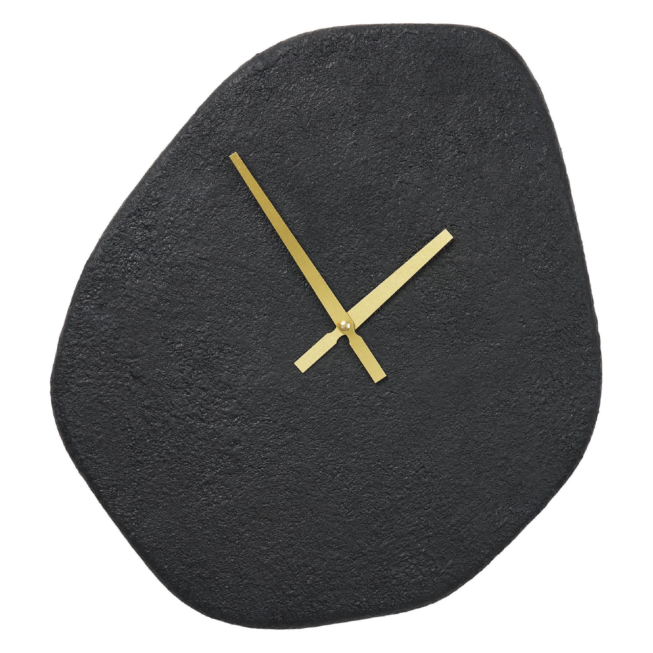 zwarte organische design wandklok afbeelding 1