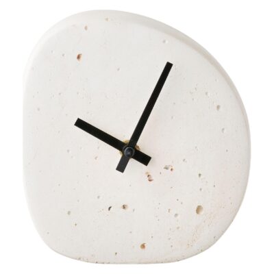 witte stille tafelklok beton afbeelding 1