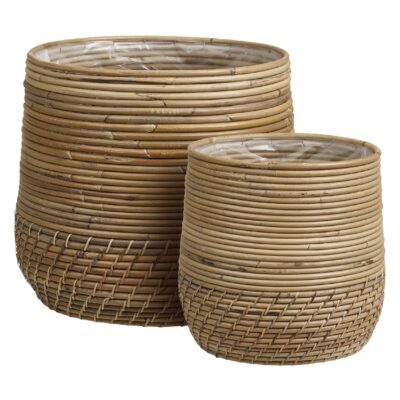 kubu rattan opbergmanden set van 2 afbeelding 1