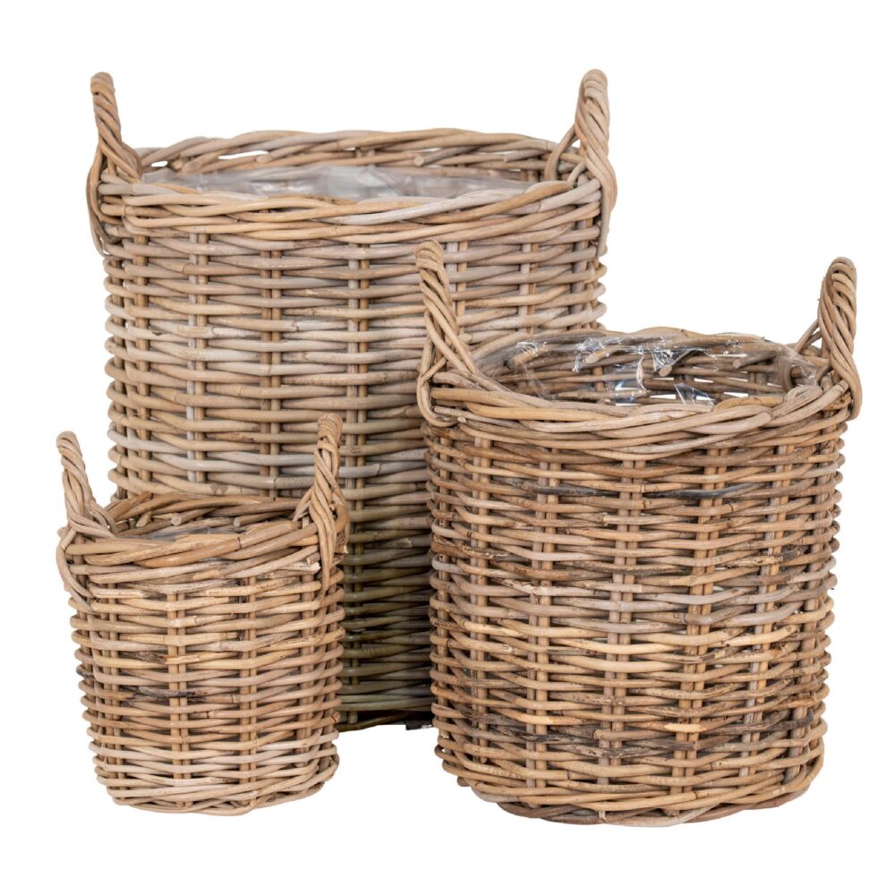 kubu rotan opbergmanden set van 3 afbeelding 1
