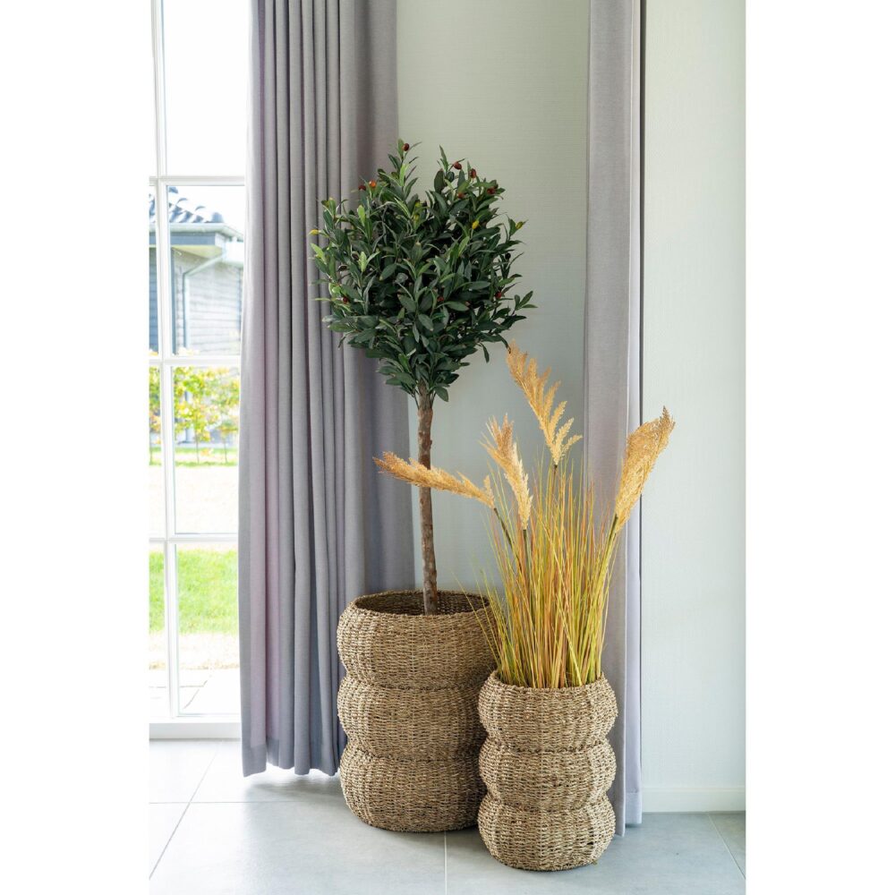 ronde zeegras opbergmanden set afbeelding 5