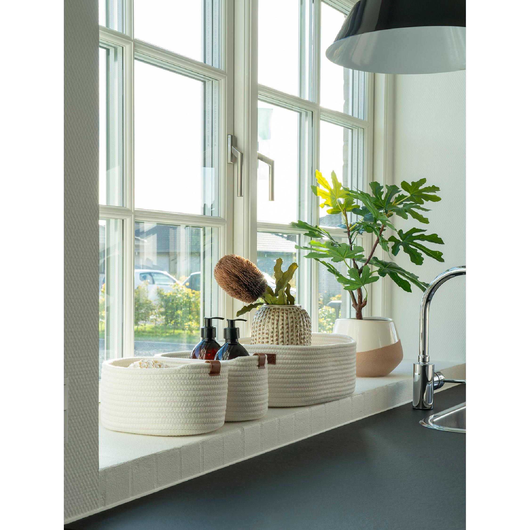 witte katoenen opbergmanden set afbeelding 6