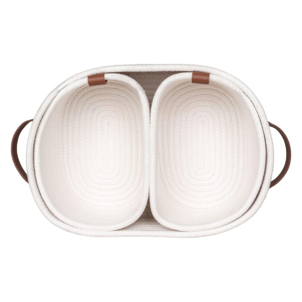 witte katoenen opbergmanden set afbeelding 4